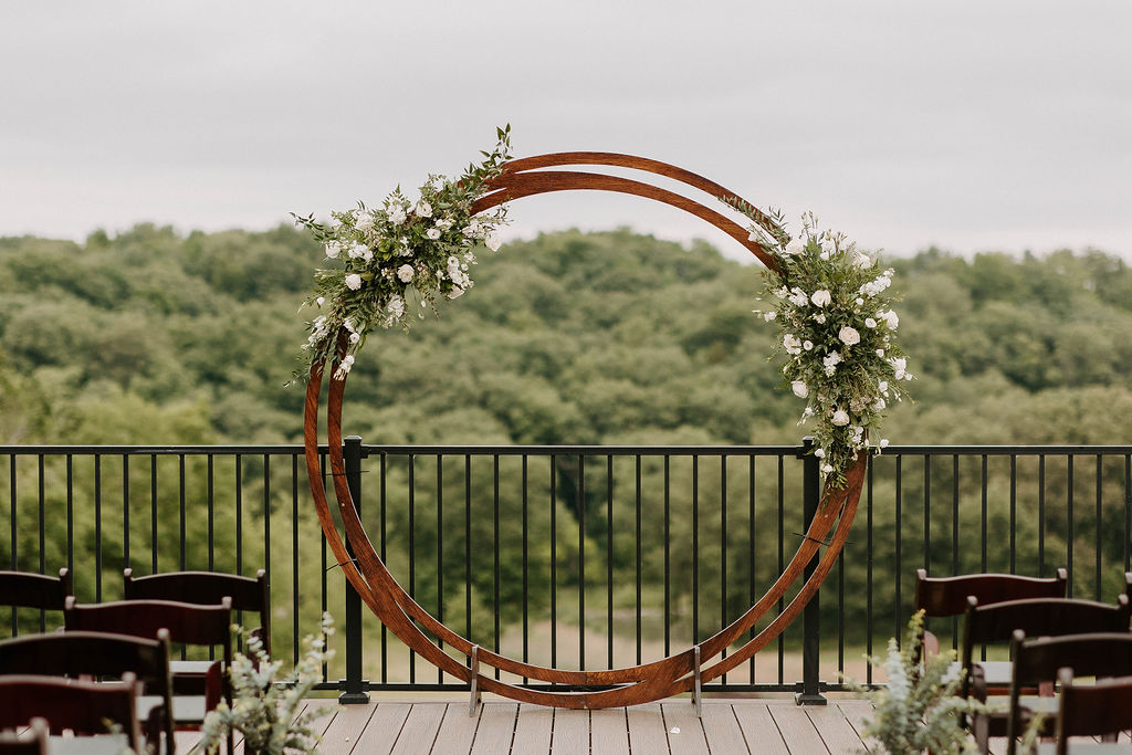 Circle arch for wedding ceremony